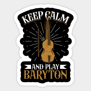 Keep Calm and play Baryton Sticker